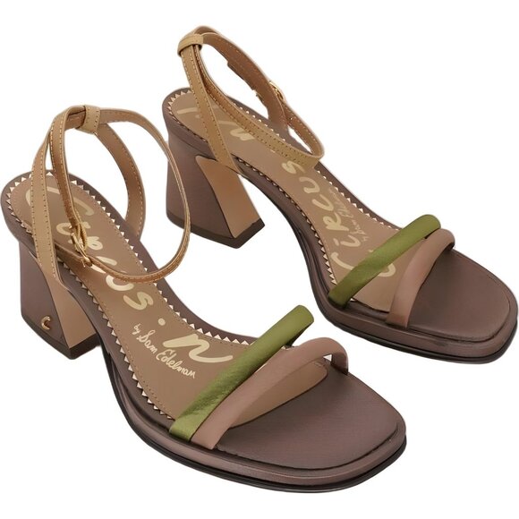 Circus by Sam Edelman Holly strappy block-heel dress sandals bronze/green 8M - Picture 4 of 6